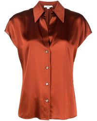 Vince - Cap-Sleeve Silk Shirt - Lyst