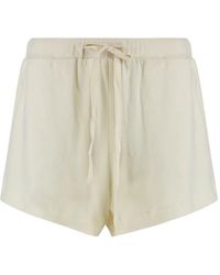 The Great - The Delta Drawstring Cotton Shorts - Lyst