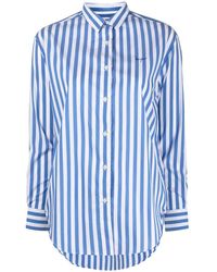Maison Labiche - Embroidered-logo Striped Shirt - Lyst