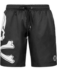 Philipp Plein - Skull & Bones Swim Shorts - Lyst