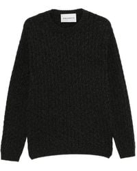 Amaranto - Cable-Knit Crew-Neck Sweater - Lyst