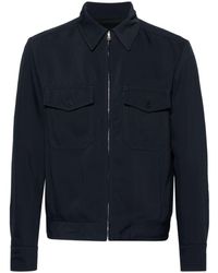 Sandro - Zip-up Gabardine Shirt Jacket - Lyst