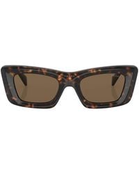 Prada - Tortoiseshell-Effect Logo Sunglasses - Lyst