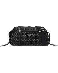Prada - Crystal-Embellished Shoulder Bag - Lyst