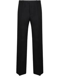 Jil Sander - Pantalon Droit En Laine À Plis Marqués - Lyst