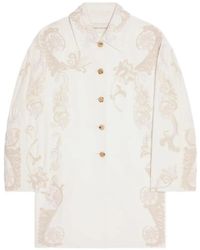 Dries Van Noten - Embroidered A-Line Coat - Lyst