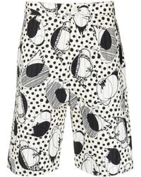 Henrik Vibskov - Wheel Abstract-Print Quilted Shorts - Lyst