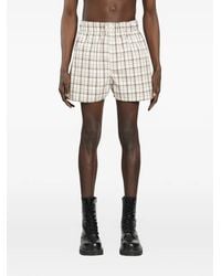 BRYAN JIMENE`Z - Checked Cotton Boxers - Lyst