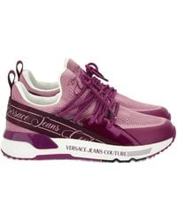 Versace Jeans Couture - Gestrickte Sneakers mit Logo - Lyst