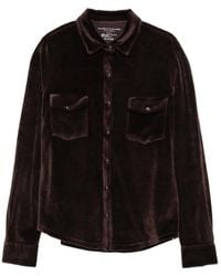 Majestic Filatures - Velvet-Effect Pocket-Detail Shirt - Lyst