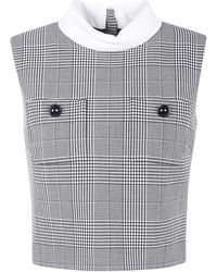Self-Portrait - Prince Of Wales Check Top - Lyst