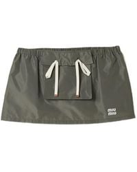 Miu Miu - Technical Fabric Miniskirt - Lyst