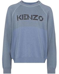 KENZO - Two-tone Logo-print Sweatshirt - Lyst