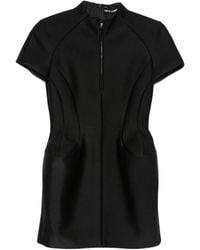 David Koma - Zip Short-Sleeve Mini Dress - Lyst