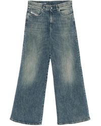 DIESEL - 1978 D-Akemi Faded Wide-Leg Jeans - Lyst