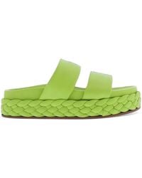 Inuovo - Braided-Sole Leather Sandals - Lyst