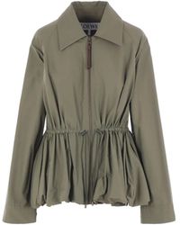 Loewe - Geraffte Jacke Mit Kordelzug - Lyst