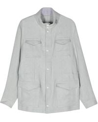 Eleventy - Four-Pockets Linen Jacket - Lyst