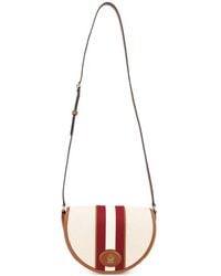Bally - Stripe-Detail Leather-Trim Shoulder Bag - Lyst