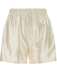 Carven - Satin-Finish Elasticated-Waist Shorts - Lyst