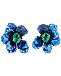 Anabela Chan - 18Kt Poppy Emerald And Sapphire Earrings - Lyst