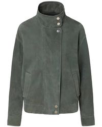 Liu Jo - Suede Bomber Jacket - Lyst