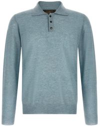 Zanone - Jersey Tipo Polo De Lana Con Efecto De Mezcla - Lyst