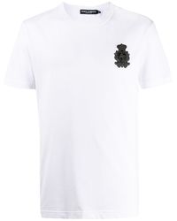 Dolce & Gabbana - Camiseta con parche de insignia - Lyst