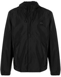 Lacoste - Logo-patch Waterproof Hooded Jacket - Lyst