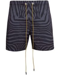 Rhude - Zebra-print Drawstring-waist Swim Shorts - Lyst