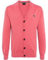 PS by Paul Smith - Logo-patch Organic Cotton Cardigan - Lyst