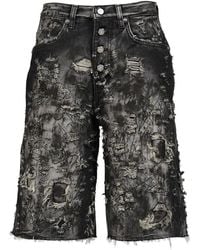 THUG CLUB - Washed Distressed Denim Shorts - Lyst