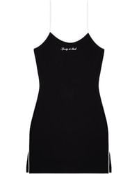 Sporty & Rich - Logo-Print Contrast-Trim Dress - Lyst