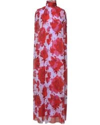 MSGM - Kleid mit Blumen-Print - Lyst