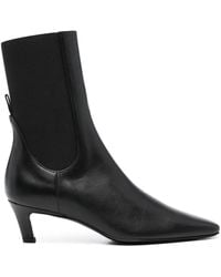 TOTEME - The Mid Heel Leather Boots - Lyst