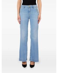 Liu Jo - Flared Jeans Verfraaid Met Knopen - Lyst