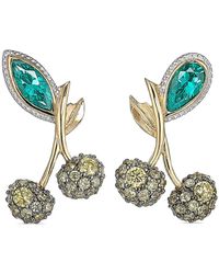 Anabela Chan - Pendientes Cherry Stud En Oro Amarillo De 18 Ct Con Múltiples Piedras - Lyst