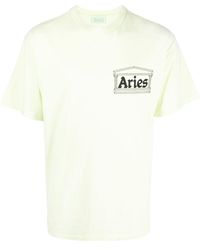 Aries - Chest Logo-print Detail T-shirt - Lyst