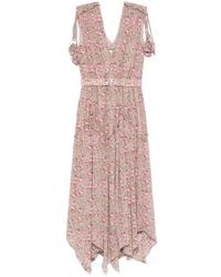 Nissa - Floral-Print Midi Dress - Lyst