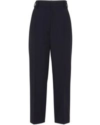 Brunello Cucinelli - Pleated Tapered Trousers - Lyst