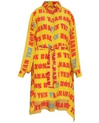 Amir Slama - Belted Printed Shirt Mini Dress - Lyst