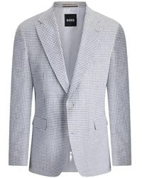 BOSS - Slim-Fit Blazer With Pepita Houndstooth Pattern - Lyst