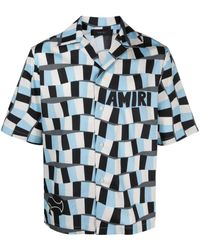 Amiri - Snake Checker Cotton Shirt - Lyst