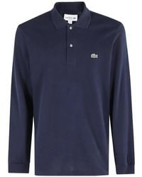 Lacoste - Long-Sleeve Logo-Patch Polo Shirt - Lyst