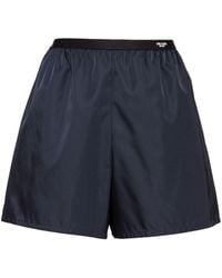 Prada - Re-nylon Triangle-logo Shorts - Lyst