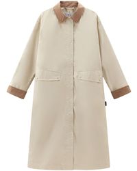 Woolrich - Single-breasted Two-tone Coat - Lyst
