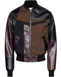 MM6 by Maison Margiela - Leather-Paneled Bomber Jacket - Lyst