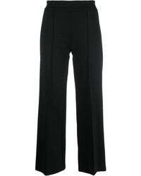 Semicouture - Roma Decorative-stitching Cropped Trousers - Lyst
