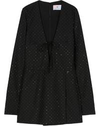 Chiara Ferragni - Rhinestone-Embellished Gabardine Playsuit - Lyst