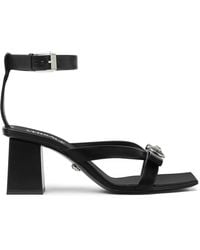 Versace - Sandales Gianni Ribbon 70 Mm En Cuir - Lyst